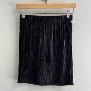 [noisy may] velvet metallic mini skirt black XS